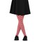 White and Red Tights - Striped Nylon Stretch Pantyhose Stocking Accessories for Every Day Attire and Costumes for Teens and Kids